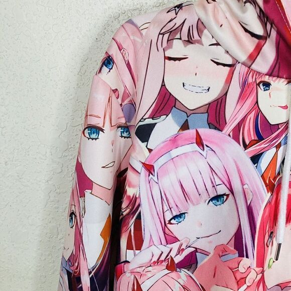 Darling in the Franxx - Zero Two PM Pink Hoodie L/XL - Picture 3 of 9